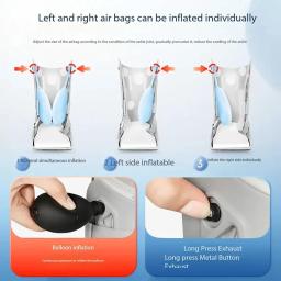 Bota de caminhada para pés quebrados, airbags infláveis independentes duplos e sola antiderrapante, bota de ar cabe em ambos os pés - Image 5