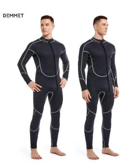 Fato preto de peça única para homens, roupa de mergulho de manga comprida, mergulho de pesca cilindro, roupas esportivas de mergulho, novo, Dropship, 3mm - Image 1