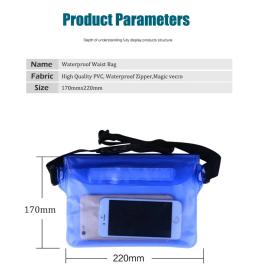 3 camadas de vedação à prova dwaterproof água deriva mergulho natação cintura saco esqui snowboard subaquático seco bolsa ombro para o telefone - Image 6