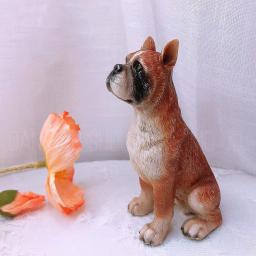 Molde de silicone para cachorro de resina 3d, criativo, animal, ornamento de carro, modelo de cachorro realista, design 3d stafford terrier, moldes de resina epóxi - Image 5