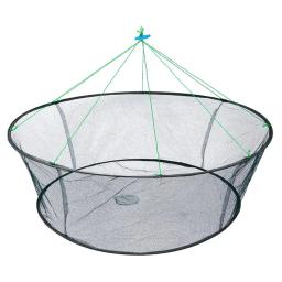 Portátil dobrável rede de pesca mão net com alça de corda de pesca para a captura de peixes camarão caranguejos lagosta acessórios de pesca - Image 1