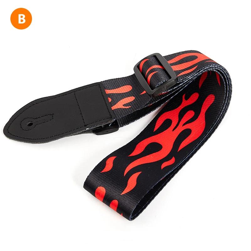 Correia de Guitarra Ajustável Multi Cor, Impressão Colorida, Correias De Nylon, 88-146cm, 1Pc - Image 1