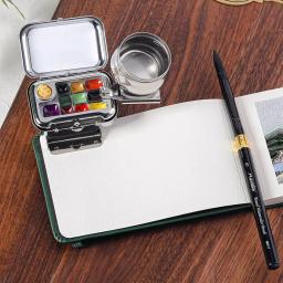 Conjunto De Dispensador De Tinta Aquarela, Mini Caixa De Pintura Portátil, Paleta De Aquarela De Viagem, Caixa Vazia, 10, 16 Grades - Image 4