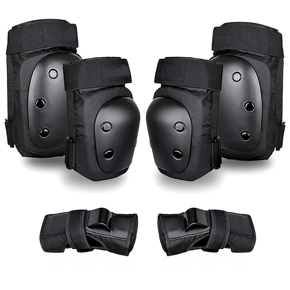 Joelho cotovelo almofadas para adultos e crianças, guardas, engrenagem protetora, skate, ciclismo, patinação, ciclismo, esportes ao ar livre, 6pcs - Image 1
