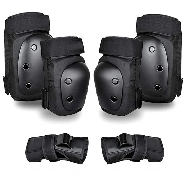 Almofadas Protetoras de Joelho e Cotovelo para Adultos e Crianças - 6 Peças para Skate, Ciclismo e Esportes ao Ar Livre