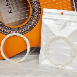 Cordas de guitarra clássica Set, Super Light, Guitarra clássica, Metal transparente, Nylon, Peças de reposição Acessórios, 6 pcs - Image 1