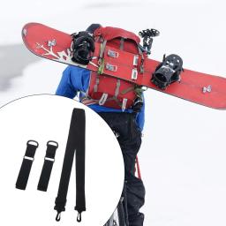 Esqui e pólo transportadora cinta snowboard alça de ombro cinto de fixação leve ajustável para esqui inverno esportes ao ar livre - Image 3