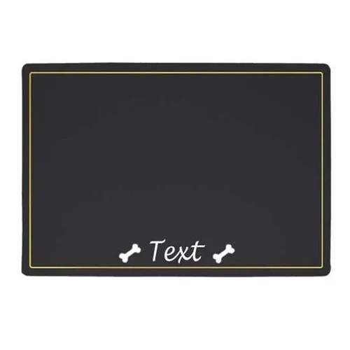 Tapete Personalizado para Comedouro de Pets em PU Impermeável, Fácil de Limpar e Ideal para o Nome do Seu Cão