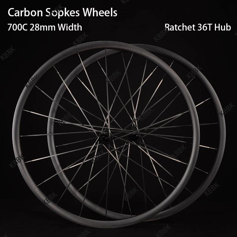 1060g raios de carbono rodado rodas de carbono 700c bicicleta de estrada jantes sistema catraca 36t hub raios de carbono - Image 1
