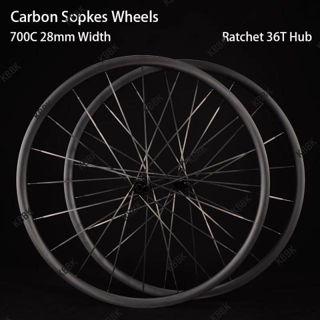 Rodas de Carbono 700c Bicicleta de Estrada Leve 1060g Raios de Carbono