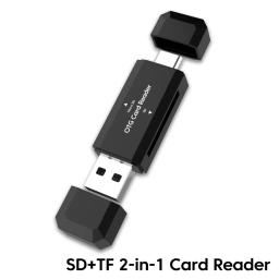 Leitor de cartão SD TF tipo C 2 em 1 Leitor de cartão USB 2.0 para PC Acessórios para laptop Leitor de cartão de memória inteligente de alta velocidade Adaptador de cartão SD - Image 5
