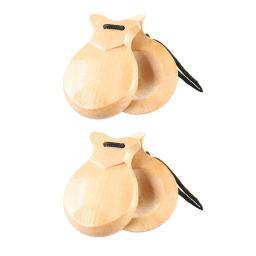 Castanholas dança flamenca com corda manual orff, 2 peças - Image 3