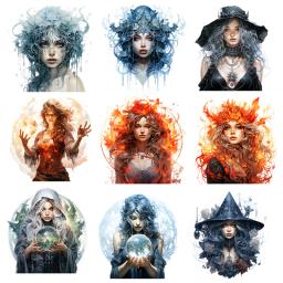 Adesivos de vinil de transferência de calor para meninas, fotos de arte da natureza e magia, Patches térmicos para roupas, DIY T-shirt Applique, 25cm - Image 1