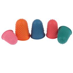 Contando Cone Borracha Dedal Protector, Costura Quilter, Dedo Ponta Craft, Acessórios Bordados, 5pcs por lote - Image 5