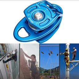 Polia de escalada profissional, alta eficiência, dupla polias, equipamento movimento, arrastando ferramenta, caving levantador para levantamento - Image 3
