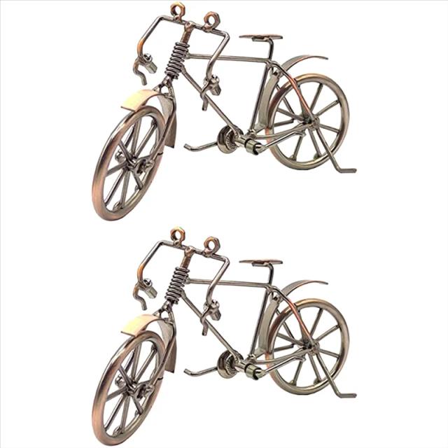 Bicicleta de Ferro Retro: Arte Metalizada para Decoração de Escritório e Casa