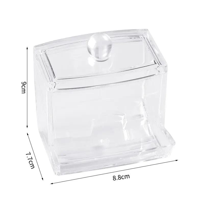 Cotonete Bola Caixa De Armazenamento Com Tampa, Grande Capacidade, Banheiro, Acrílico, Recipiente Transparente, Frasco, Dispenser - Image 1