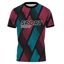 Homens Correndo Manga Curta Alta Qualidade Quick Dry Fitness Training Exercício Spandex Tee Print Patchwork Moda Jersey Shirts - Image 4