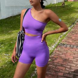 Conjunto de treino de 2 peças para mulheres, shorts de ioga, roupas esportivas, roupas esportivas, roupas de ginástica - Image 3