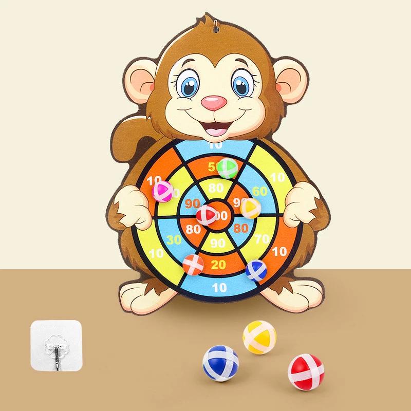 Jogos de Dart Board para Crianças, Montessori Target, Brinquedos de Jogo Esportivo, 2 Bolas Pegajosas, Jogos Educativos, Bola Pegajosa - Image 1