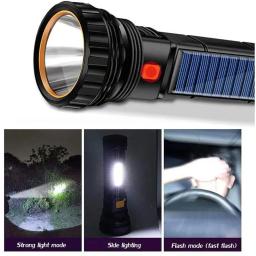 1200mah led lanterna solar tático bateria recarregável led luz de emergência acampamento ao ar livre à prova dwaterproof água - Image 5