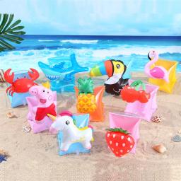 Anel de natação inflável para crianças, braçadeiras, desenhos animados, flamingo, dinossauro, flutuador de piscina, treinamento de natação infantil - Image 3