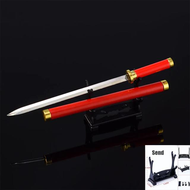 Cosplay de Armas Antigas: Espada Katana Metálica de 26cm com Design de Oito Lados e Faca Medieval como Ornamento Colecionável