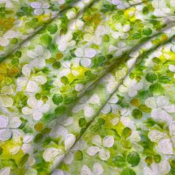Clover Digital Impressão Popeline Tecido De Algodão, Pintura A óleo, DIY Saia Pano, 145x50cm, 60s - Image 1