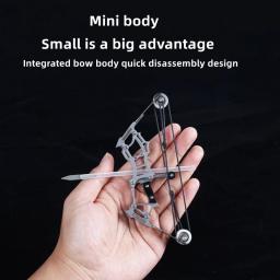 Besta em aço inoxidável para crianças Modelo de arco metálico Arrow Miniature Cross Bow Acessórios para caça com arco e flecha 1 conjunto - Image 5