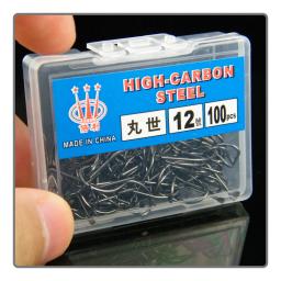 50/100 Pcs MARUSEIGO anzol em caixa boca torto com farpado afiado preto aço de alto carbono ganchos de pesca selvagens - Image 3