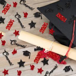 Cinco Pontas Estrela Papel Confetti, Chapéu Doutorial, Festa de Graduação, Decoração de Mesa Suprimentos, 2024, 100pcs - Image 2