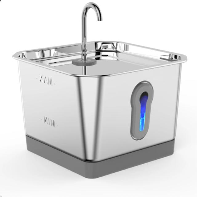 Fonte de Água Automática de Aço Inoxidável para Gatos e Cachorros com Controle via App e Capacidade de 3,5 Litros