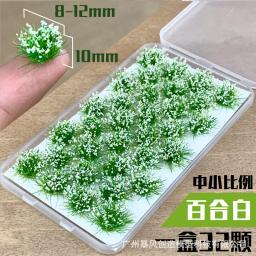 Flores Grama Clusters Modelo Em Miniatura, DIY Material De Construção, Mesa De Areia, Cena Do Jardim, Materiais De Layout, Kits De Diorama, 32Pcs por Caixa - Image 4