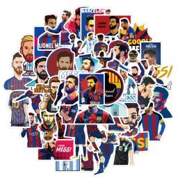 50Pcs Esportes Futebol Estrelas Graffiti Adesivos DIY Bagagem Guitarra Laptop Impermeável PVC Clássico Brinquedos Adesivos Reutilizáveis - Image 5