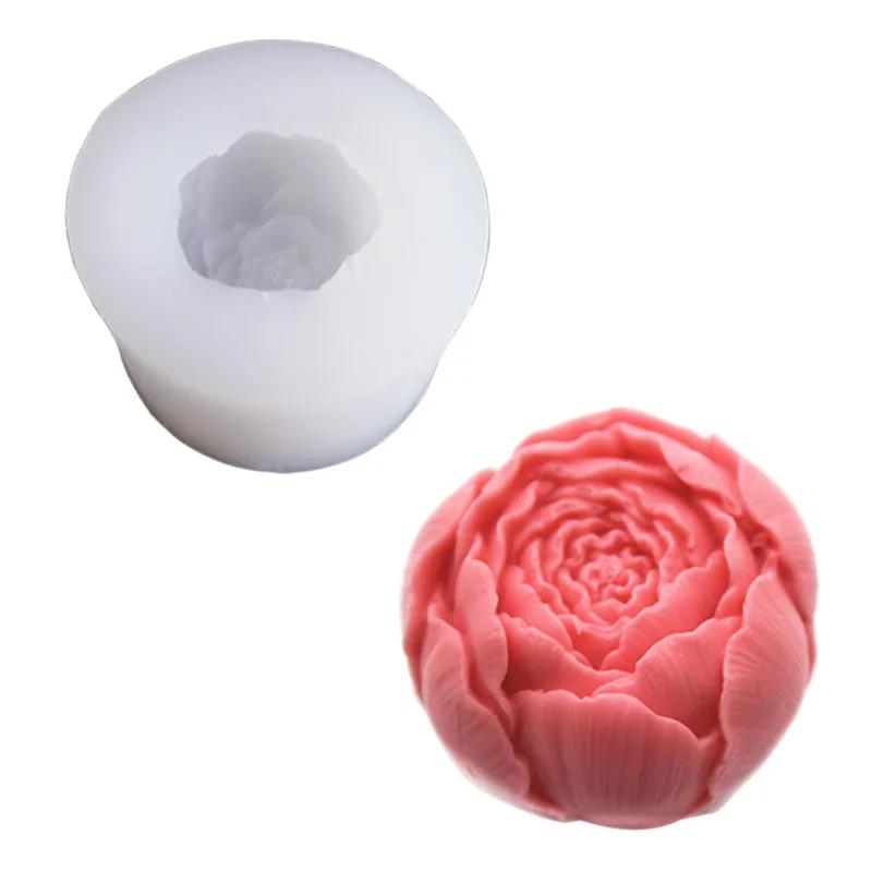 Rosa Com Molde De Silicone De Gemas, Sabão De Flores, Fragrância De Vela, Molde De Bolo De Gesso - Image 1