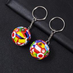Chaveiro do futebol da bandeira para fãs, chaveiro do clube do futebol do país, correntes chaves do carro, lembrança, pendente do saco, acessórios presentes, moda nova - Image 2
