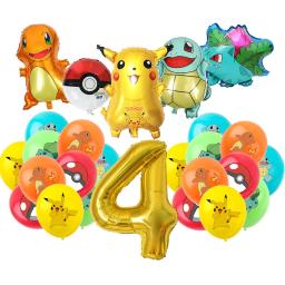 Pokemon Pikachu Theme Birthday Balloons, Party Decorações Kits, Pratos de Papel, Copos, Guardanapos para Crianças, Suprimentos de Eventos, Baby Shower, Novo - Image 2