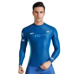 Surf Rashguard para homens, proteção UV UPF50, roupa de banho de manga comprida, camisa de natação, mergulho à vela - Image 3