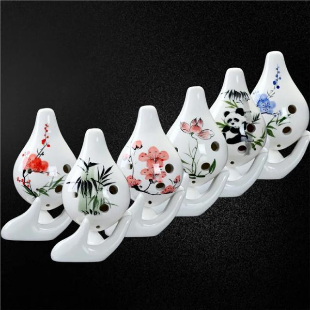 Flauta Ocarina Pintada à Mão com 6 Furos para Iniciantes - Perfeita para Escolas e Atacado