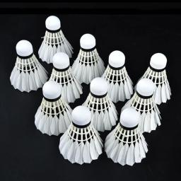 Peteca de Badminton Profissional, Pena Do Ganso Negro, Bola De Treinamento Do Esporte, 3 6 12Pcs - Image 2