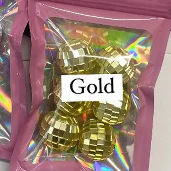 Mini Bolas de Discoteca Prata Rosa Glitter 6 Unidades