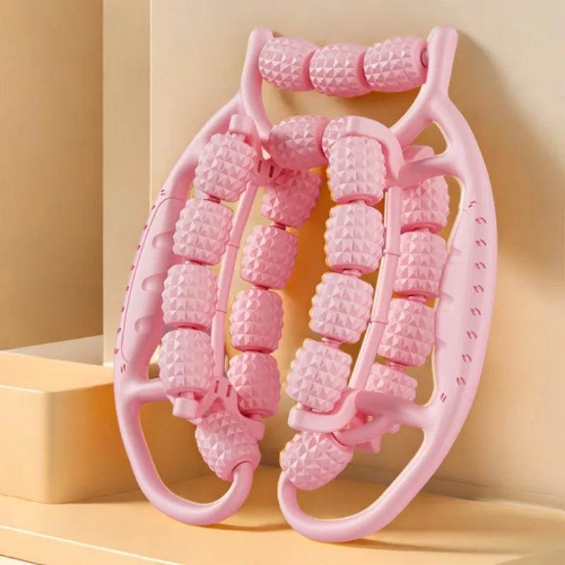 Mais novo 28 rodas anular perna braçadeira massageador relaxar massageador anti-celulite massageador corpo emagrecimento rolo massagem para o corpo - Image 1