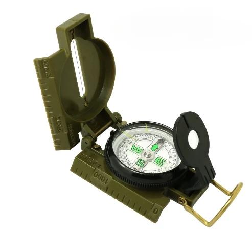 Bússola Portátil Dobrável para Camping ao Ar Livre - Ferramenta de Navegação Precision para Caminhadas e Sobrevivência - Verde, 2023, Nova