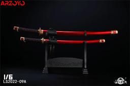 Japonês Samurai Espada Faca Modelo, Guerreiro Arma Brinquedos, Colecionáveis Boneca Acessórios, 1/6 Action Figure, 12 ", LS2022-09 - Image 4