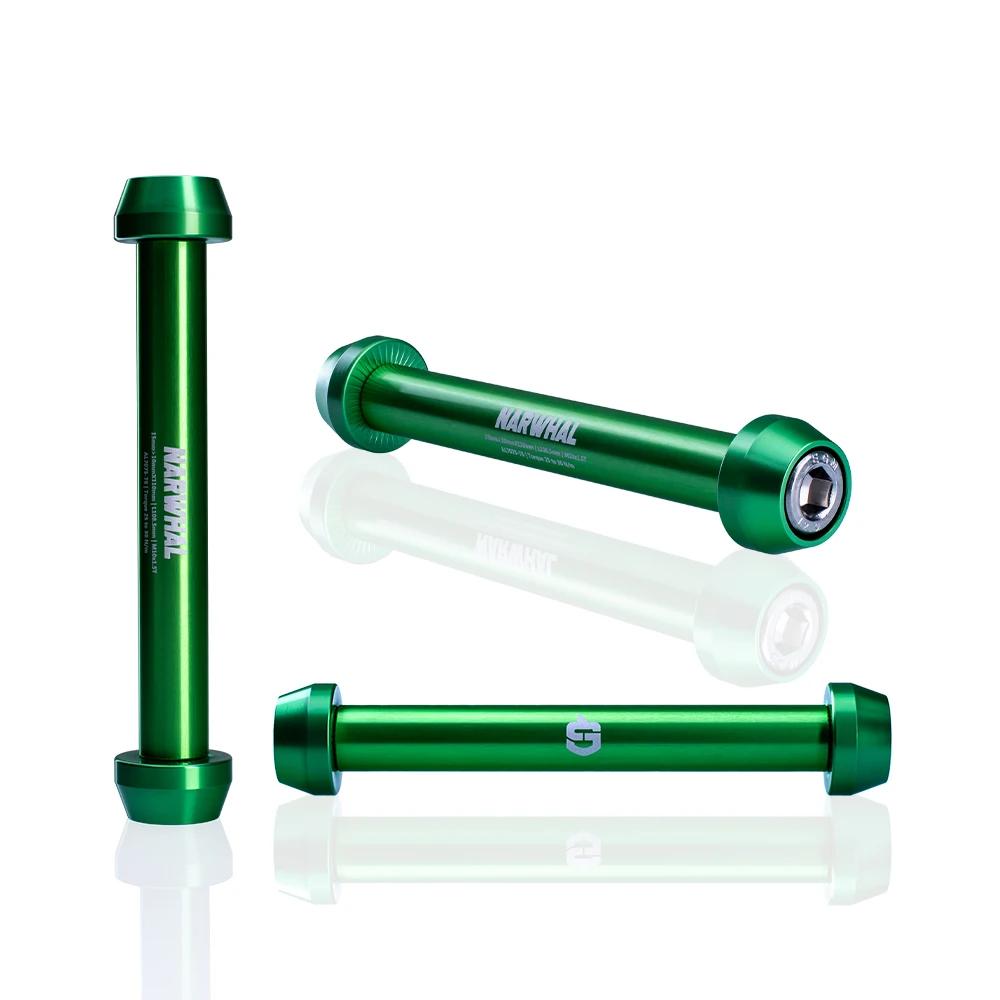 Gateshark acessórios de bicicleta traseiro através do eixo adaptador liga 7075 tamanho 15-10mm bmx corrida mtb downhill anodização cores narwhalcl - Image 1