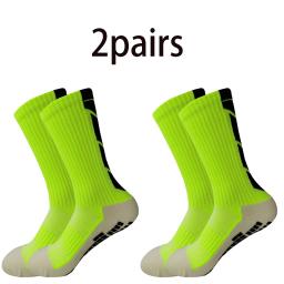 2 pares de meias de futebol antiderrapantes combinadas, meias de corrida, meias esportivas respiráveis, meias de montanhismo masculinas e femininas - Image 3
