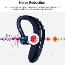 Auscultadores sem fios Bluetooth com microfone, mãos-livres cancelamento de ruído, auscultadores desportivos para smartphones, auscultadores empresariais - Image 5