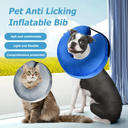 Colar inflável do animal de estimação anti-mordida pescoço collar elizabetano bonito gato cachorro cachorro pescoço protetor ferida cura e-collar S-L - Image 5