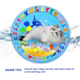 Tapete de resfriamento portátil para Pet, Esteira de resfriamento, Water Play Mat, Brinquedos interativos de verão para gatos, Tapete de estimação - Image 6