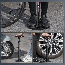 Oeste bicicleta-160psi bomba de alta pressão para bicicleta, insuflador manual com válvula schrader, presta, pneu da motocicleta, bola - Image 6
